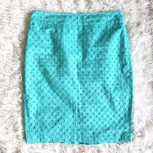 Ann Taylor Pencil Skirt Green 6